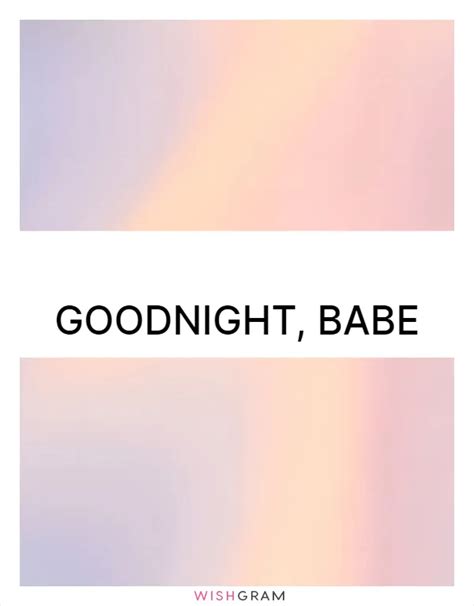 Goodnight Babe Messages Wishes Greetings Wishgram