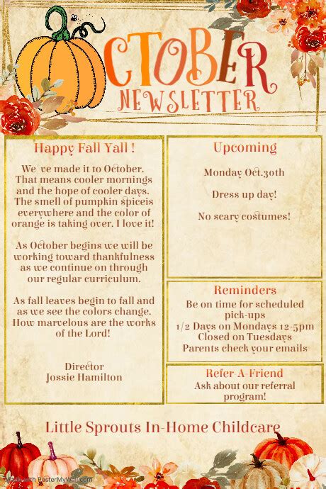 October Newsletter By Paula Postermywall