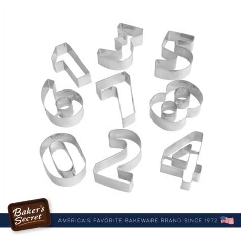 Baker S Secret Number Cookie Cutters Set Stainless Steel Pc Pick