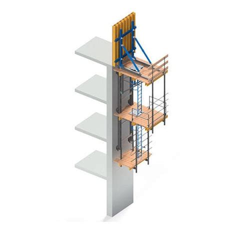 Climbing Formwork System Woodset Urtim Column Facade High