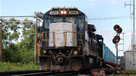 Csx M427 With Pan Am Locomotives 81422 Youtube