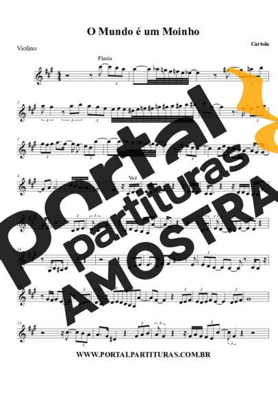 O Mundo É Um Moinho Cartola Partitura para Violino