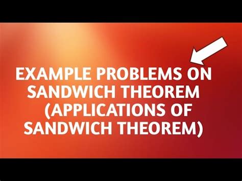 Example Problems On Sandwich Theorem Applications Of Sandwich Theorem