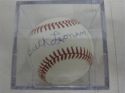 Walter Fenner Buck Leonard Autographed Baseball