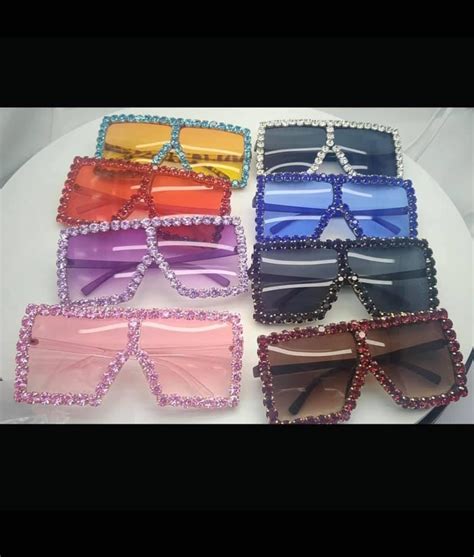 Diamond Glasses Etsy