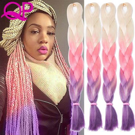 Aliexpress Buy QP Kanekalon Ombre Braiding Hair Three Color 613