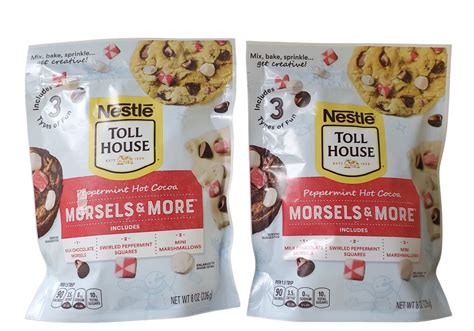 Nestle Toll House Peppermint Hot Cocoa Marshmallow Morsels Holiday Snack Decoration Baking