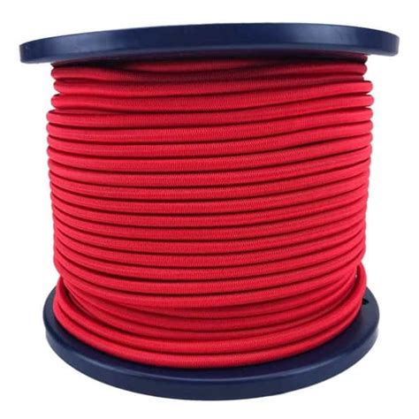 8mm Red Elastic Bungee Shock Cord 100 Metre Reel RopeServices UK