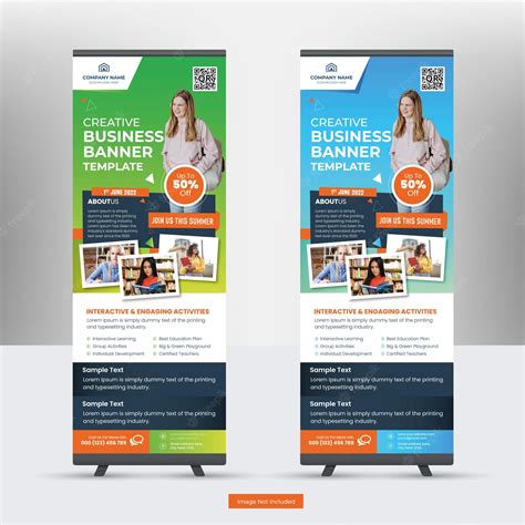 Premium Vector Education Rollup Banner