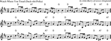 Watch Where You Tread Duck Shit Polka On Folk Tune Finder