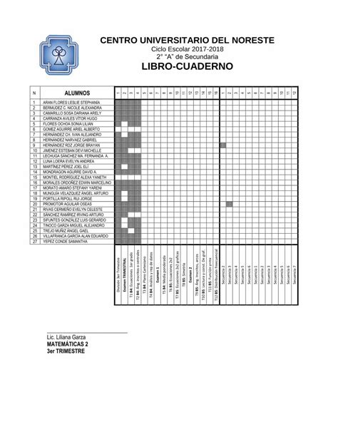 Pdf Ciclo Escolar 2017 2018 2° “a” De Secundaria Libro Cuaderno