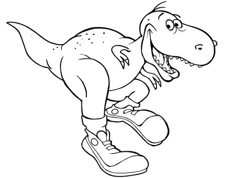 Cartoon Dinosaur Coloring Pages - Coloring Home