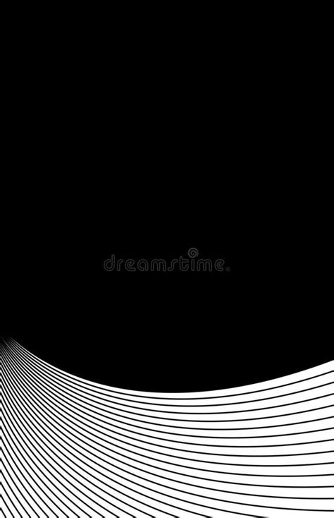 Black and White Curves Background with Copy Space Stock Illustration ...