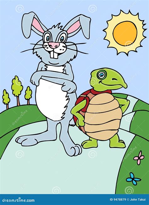 Tortoise And Hare Cartoon Vector | CartoonDealer.com #9478879