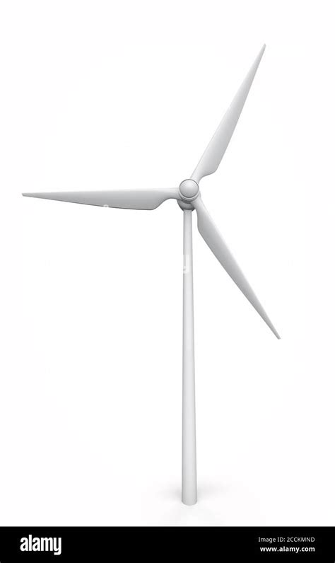 3d Render Concept Of A Wind Turbine Cut Out On A White Background Stock