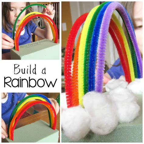 Pipe Cleaner Rainbow Still Playing School