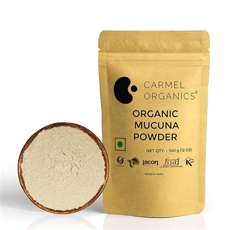 Buy CARMEL ORGANICS Mucuna White Seed Powder 340 Gram Pack Of 1