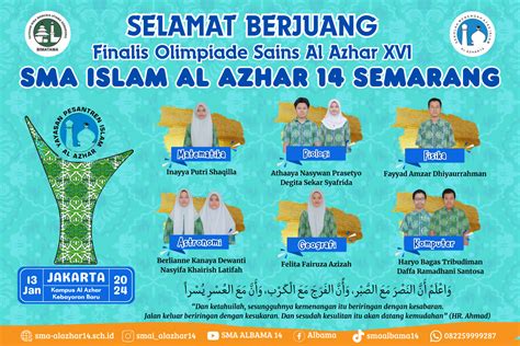 Selamat Berjuang Finalis Olimpiade Sains Al Azhar Xvi Sma Islam Al