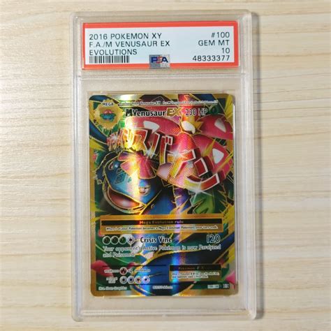 M Venusaur EX 100 XY Evolutions Full Art PSA 10 Pokémon Card Hobbies