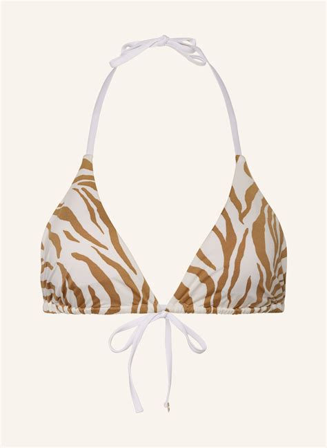 Max Mara Beachwear Triangel Bikini Top Aurora In Weiss Beige