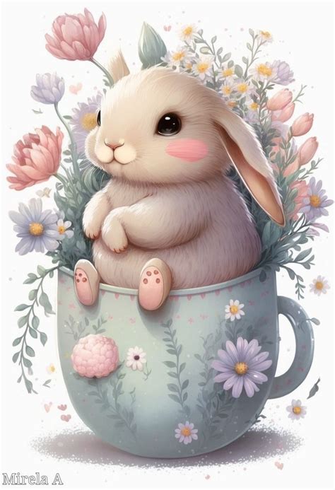 Pin by Ingrid Elsner Kuba on Grüße Bunny art Cute animal clipart