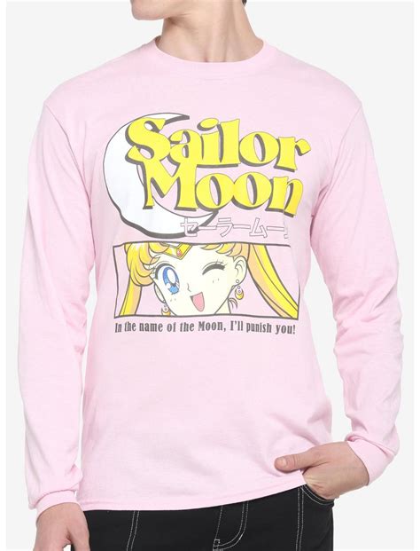 Sailor Moon Panel Pink Long Sleeve T Shirt Hot Topic