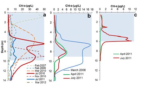 Vertical Profiles Of Chlorophyll A Chl A Concentration Across The Download Scientific Diagram