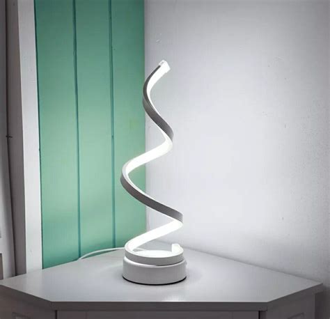 Lume Da Comodino Led 20w Lampada Da Tavolo Lumetto Moderno A Spirale Da