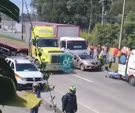 Congestión Por Accidente En La Autopista Medellín Bogotá Mioriente