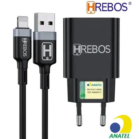 Carregador Turbo Usb Cabo Lightning Para Iphone Hrebos 3 1a Hs 151i Original Shopee Brasil