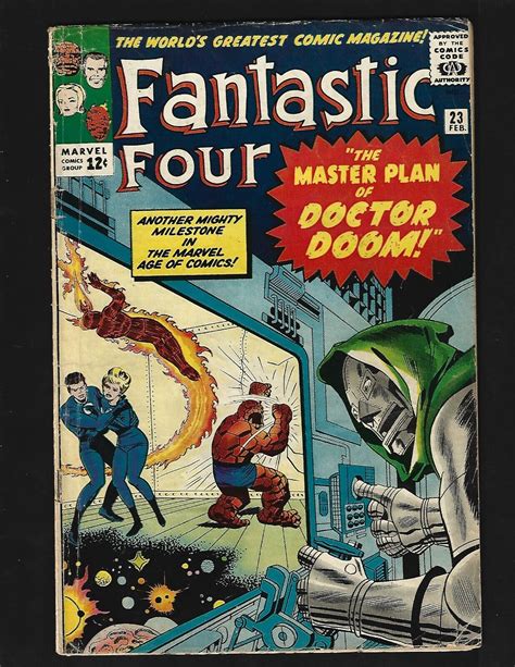 Fantastic Four 23 Vgfn Kirby Early Doctor Doom 1st Terrible Trio