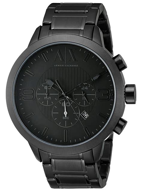 Armani Exchange Men Black Analogue Dial Chronograph Watch Ax