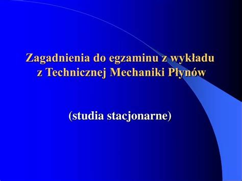 Ppt Zagadnienia Do Egzaminu Z Wyk Adu Z Technicznej Mechaniki P Yn W