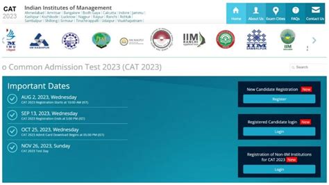 Iim Cat Exam Date Out On Iimcat Ac In Registration Begins On Aug