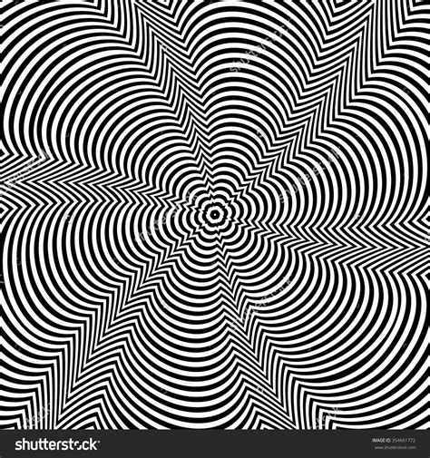 Abstract Vector Black And White Striped Background Optical Illusion