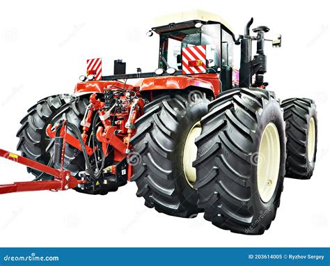 Modern Agricultural Tractor Isolated White Stock Image Image Of