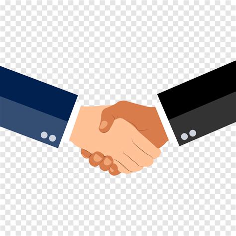 Shaking Hands Flat Design Concept On Tranparent Background Handshake