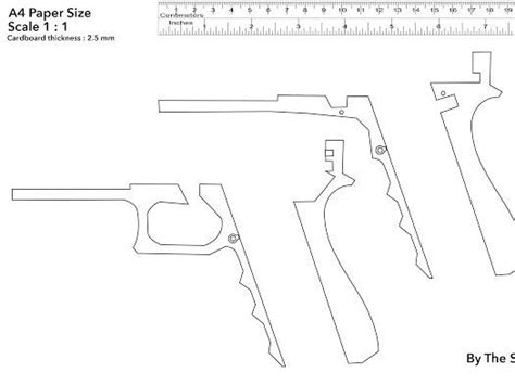 Cardboard Gun Printable Template