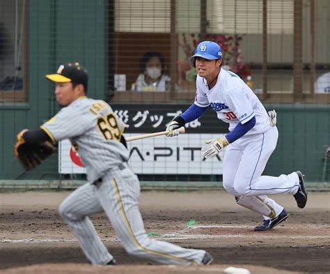 【中日】三好大倫が3戦目、21イニング目でチーム初得点呼ぶ一打 初の開幕スタメンへアピール プロ野球写真ニュース 日刊スポーツ