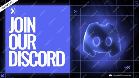 Premium Psd Discord Server Invite Promo Banner With 3d Glowing Logo