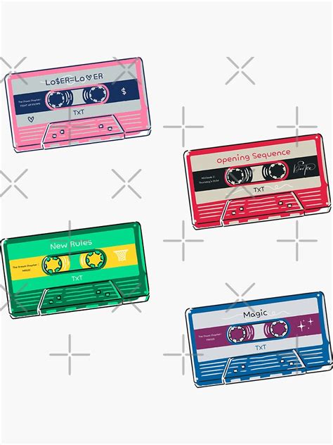 TXT Cassettes Pack Sticker For Sale By Smallkore Redbubble