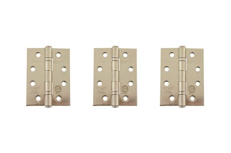 Ahg111433sn3 Atlantic Ball Bearing Hinges Grade 11 Fire Rated 4 X 3 X 25mm Set Of 3 Satin