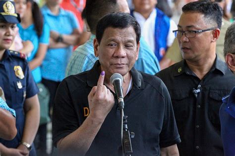 Duterte Casts Vote In High Stakes Midterm Polls Abs Cbn News