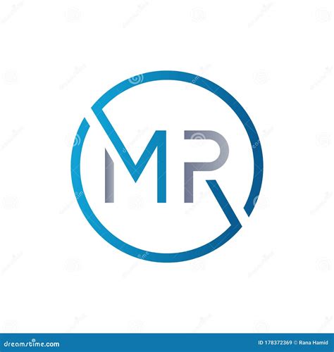 Initial Mr Letter Logo Design Vector Template Abstract Letter Mr Logo