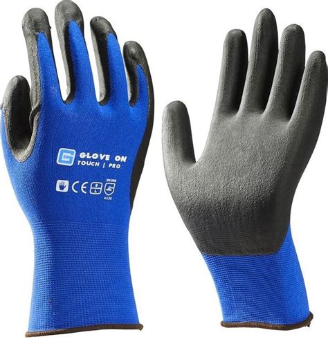 Bol Glove On Touch Pro Blauw Werkhandschoenen Maat L Nitril