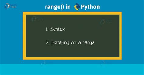 Python Range Range Function In Python Dataflair