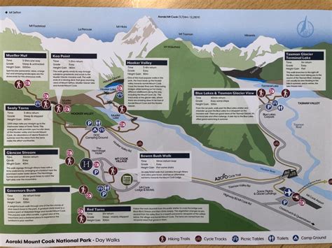 Mt Cook National Park Map