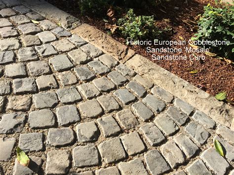 Historic European Cobblestone Sandstone Mosaic Antique Reclaimed