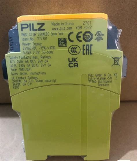 1PC New PILZ 777301 PNOZ X2 8P 24VACDC 3n O 1n C Safety Relay FREE SHIP