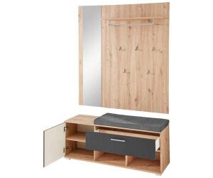 XORA Garderobe Schwarz Eiche Artisan 3 Teilig 206x195x38 Cm Ab 643 99